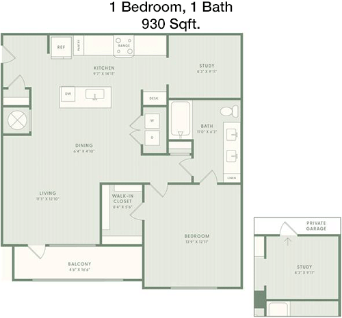 A4 Essential Housing floorplan layout