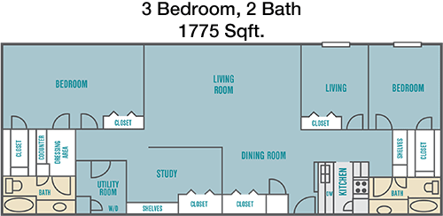 1,775 sq ft floorplan layout