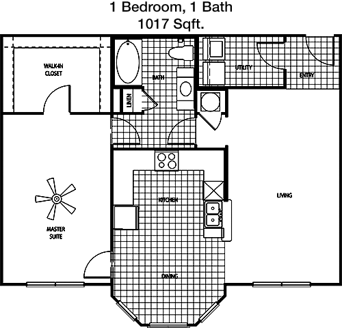 1 Bed floorplan layout