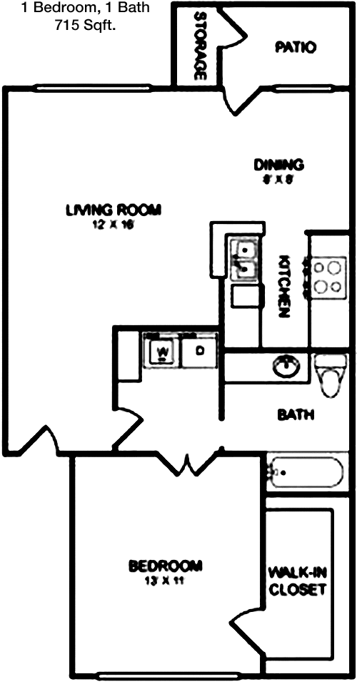 715 sq ft floorplan layout