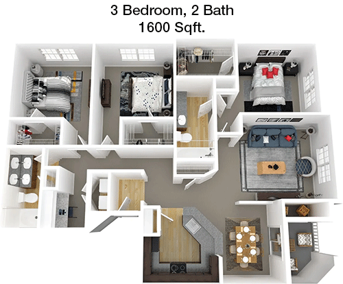1,600 sq ft floorplan layout