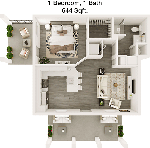 644 sq ft floorplan layout