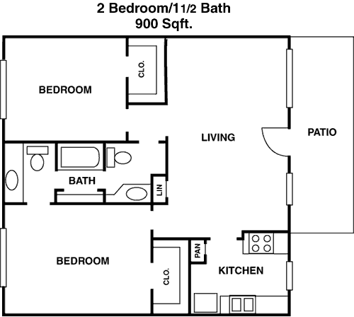 900 sq ft floorplan layout