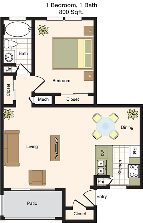 800 sq ft floorplan layout