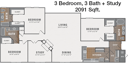 C1 Study floorplan layout