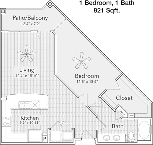 821 sq ft floorplan layout