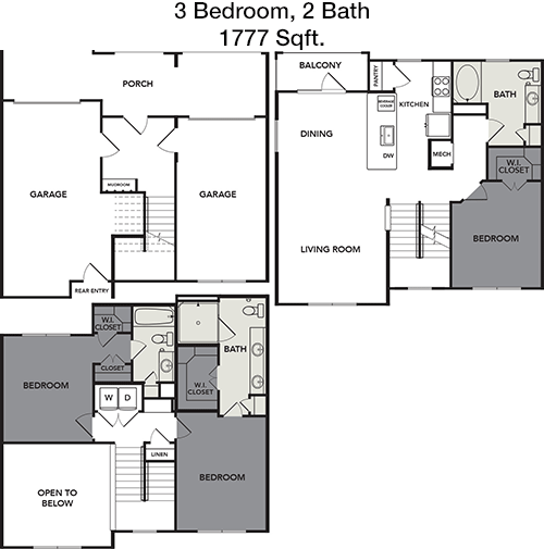 1,777 sq ft floorplan layout