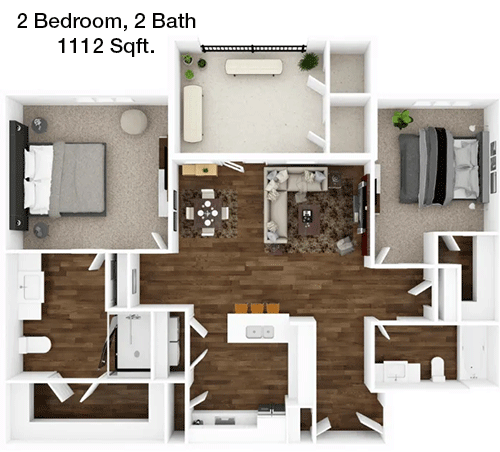 Two Bedroom - Ellington floorplan layout