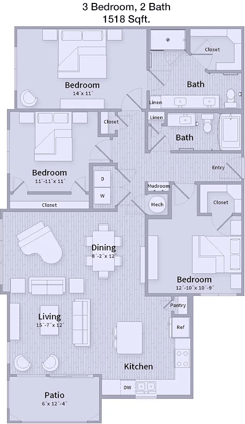 E floorplan layout