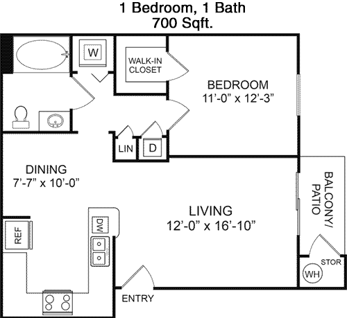 700 sq ft floorplan layout