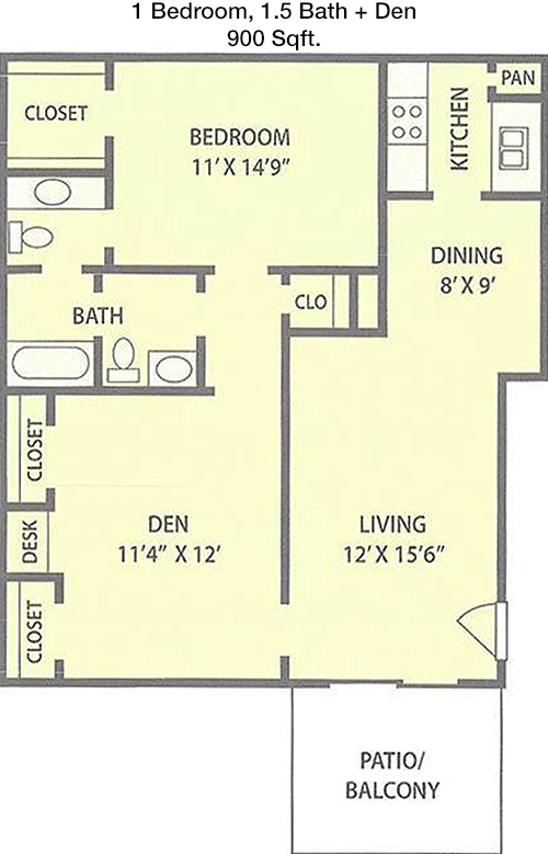 900 sq ft floorplan layout