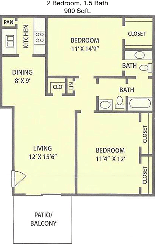 900 sq ft floorplan layout