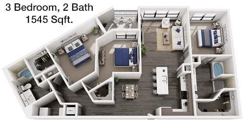 1,545 sq ft floorplan layout