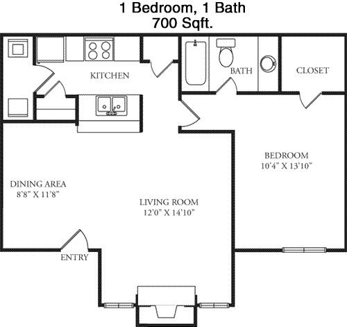700 sq ft floorplan layout
