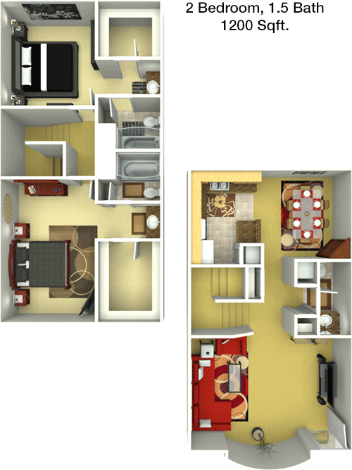 1,200 sq ft floorplan layout