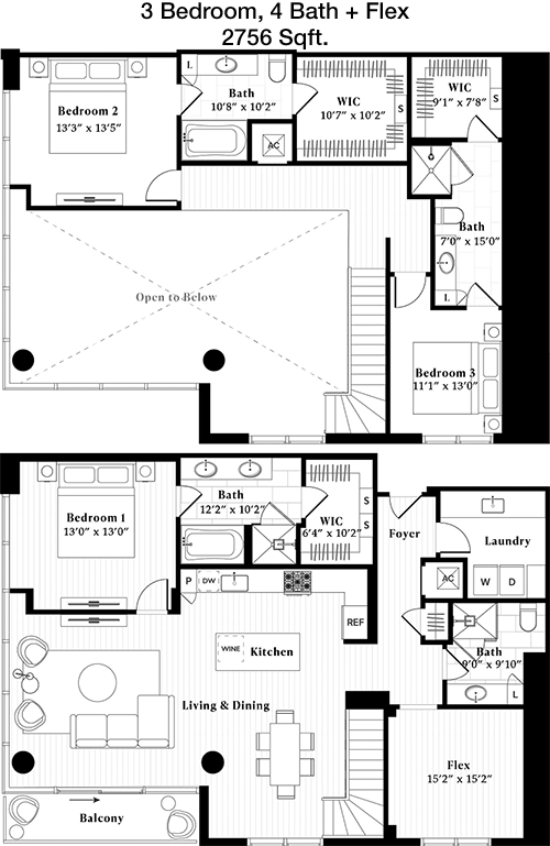 2,756 sq ft floorplan layout