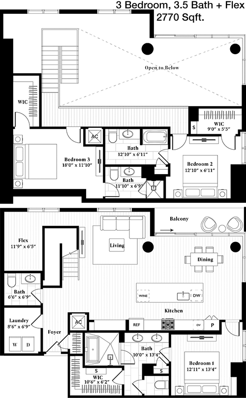 2,770 sq ft floorplan layout