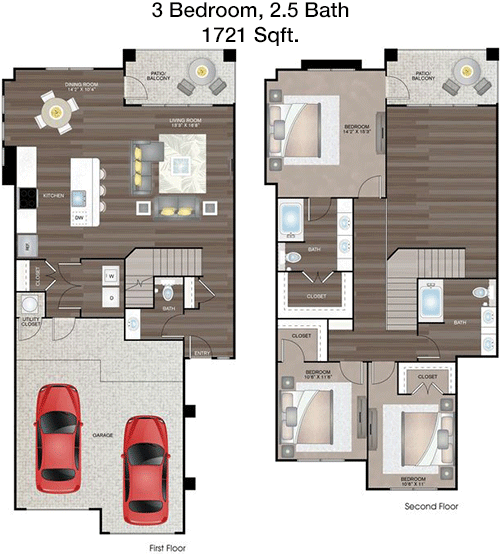 1,721 sq ft floorplan layout