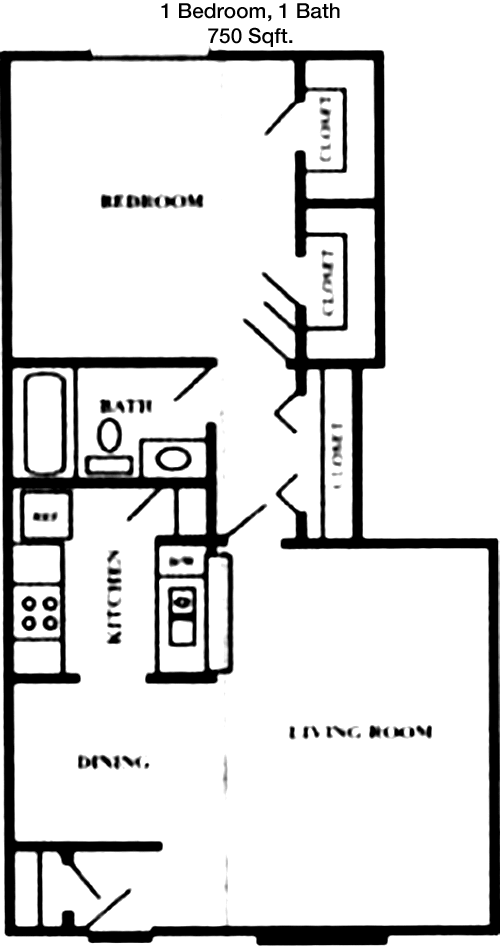 750 sq ft floorplan layout