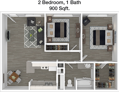 900 sq ft floorplan layout