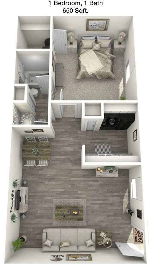 650 sq ft floorplan layout