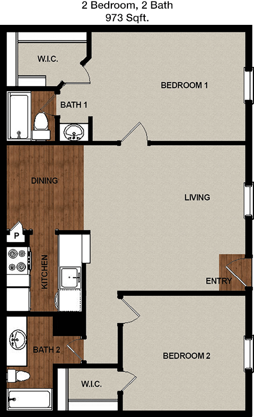 973 sq ft floorplan layout