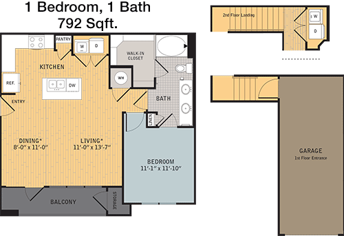 792 sq ft floorplan layout