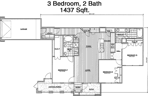 1,437 sq ft floorplan layout