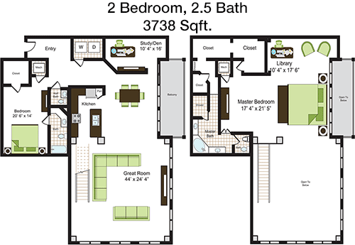 3,738 sq ft floorplan layout