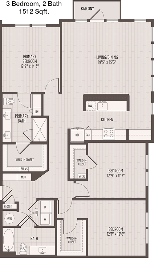 1,512 sq ft floorplan layout