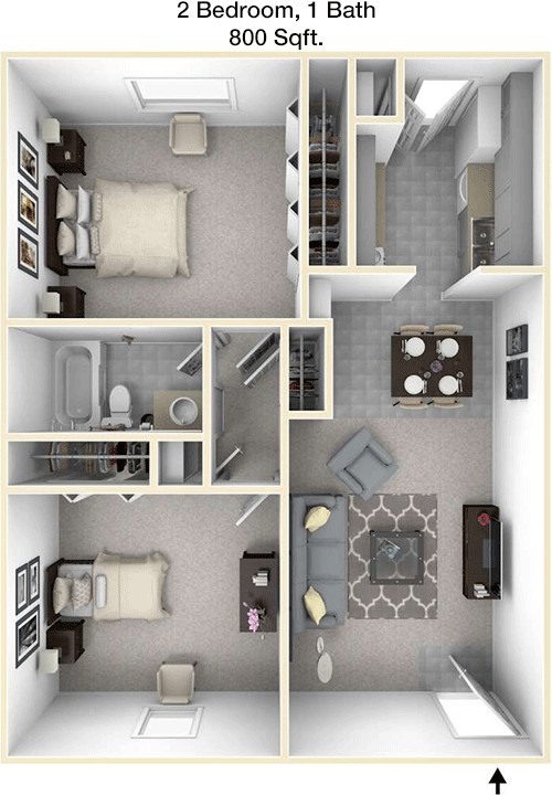 800 sq ft floorplan layout
