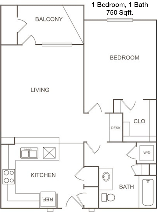750 sq ft floorplan layout