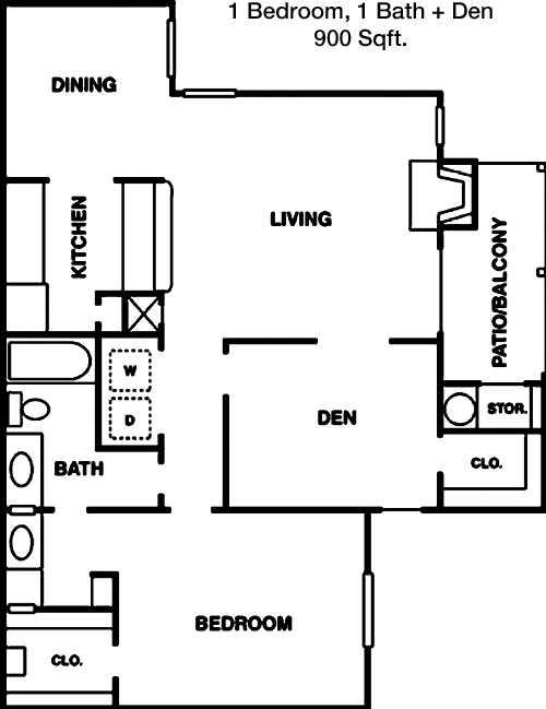 900 sq ft floorplan layout