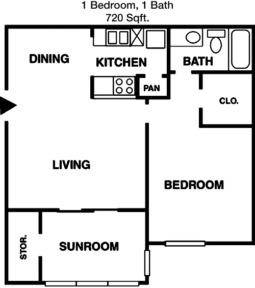 720 sq ft floorplan layout