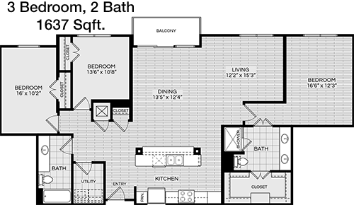 1,637 sq ft floorplan layout