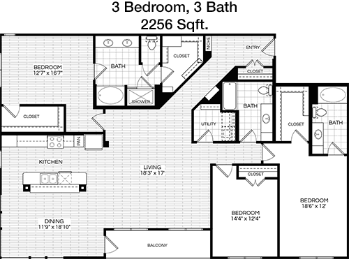 2,256 sq ft floorplan layout