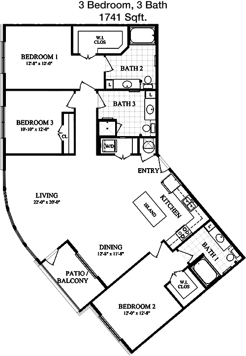 1,741 sq ft floorplan layout