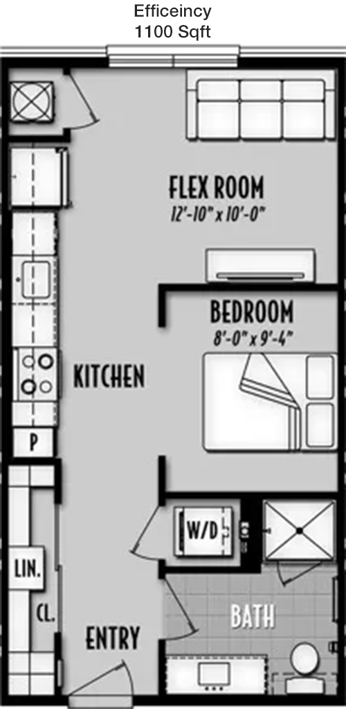 480 sq ft floorplan layout
