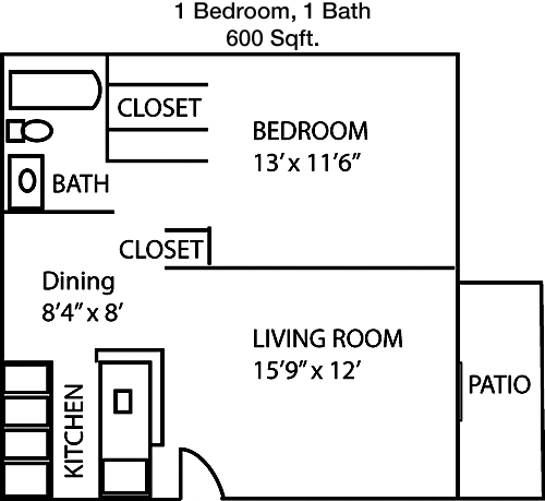 600 sq ft floorplan layout
