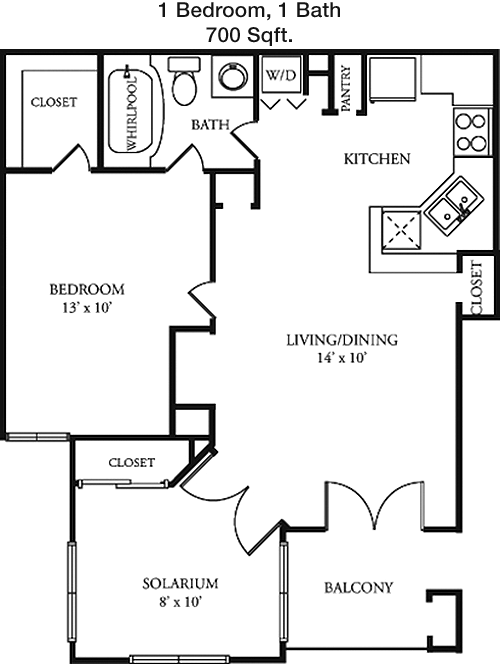 700 sq ft floorplan layout