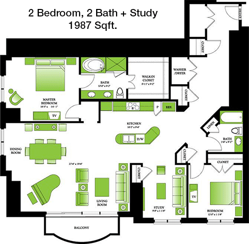 1,987 sq ft floorplan layout