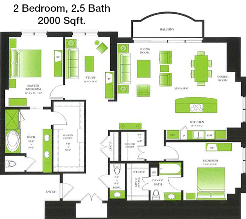 2,000 sq ft floorplan layout