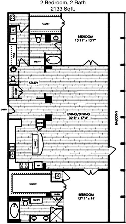 2,133 sq ft floorplan layout