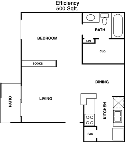 500 sq ft floorplan layout