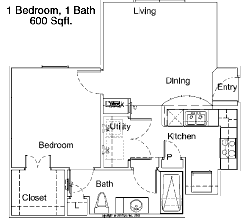 600 sq ft floorplan layout