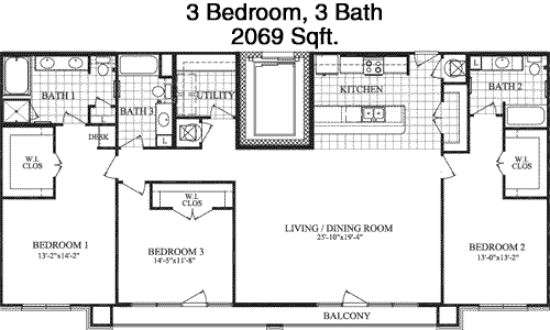 2,069 sq ft floorplan layout