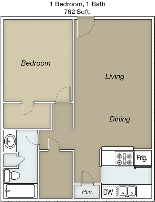 762 sq ft floorplan layout