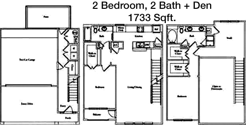 1,733 sq ft floorplan layout
