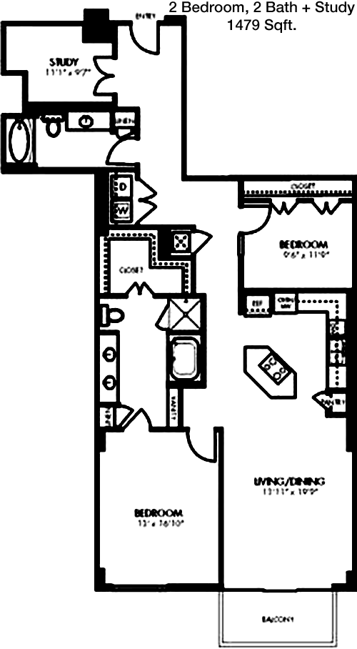 1,479 sq ft floorplan layout