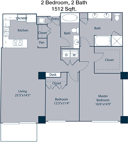 1,512 sq ft floorplan layout